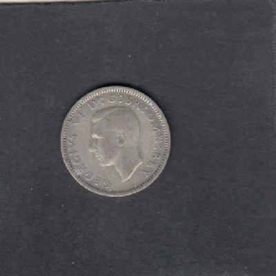 Beschrijving: 6 Pence  GEORGIUS VI  